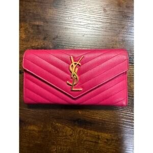 Saint Laurent Monogram Matelassé Flap Wallet on chain